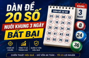 Dàn đề 20 số khung 3 ngày bất bại tại nuôi lô