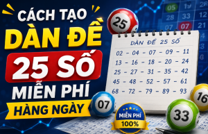 Cách tạo dàn đề 25 số miễn phí hàng ngày