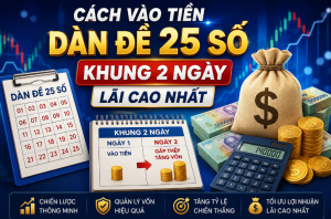 Cách vào tiền dàn đề 25 số khung 2 ngày