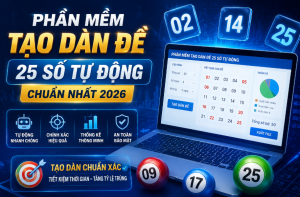 Phần mềm tạo dàn đề 25 số tự động