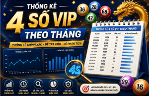 Thống kê 4 số vip theo tháng miền bắc