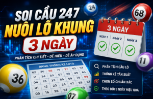 Soi cầu 247 nuôi lô khung 3 ngày miền bắc
