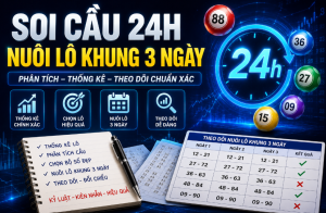 Soi cầu 24h nuôi lô khung 3 ngày miễn phí