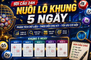 Soi cầu 24h nuôi lô khung 5 ngày hiệu quả