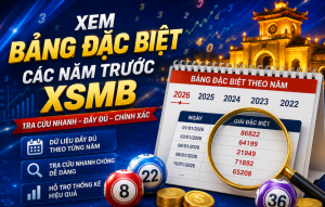 Xem bảng đặc biệt các năm trước xsmb